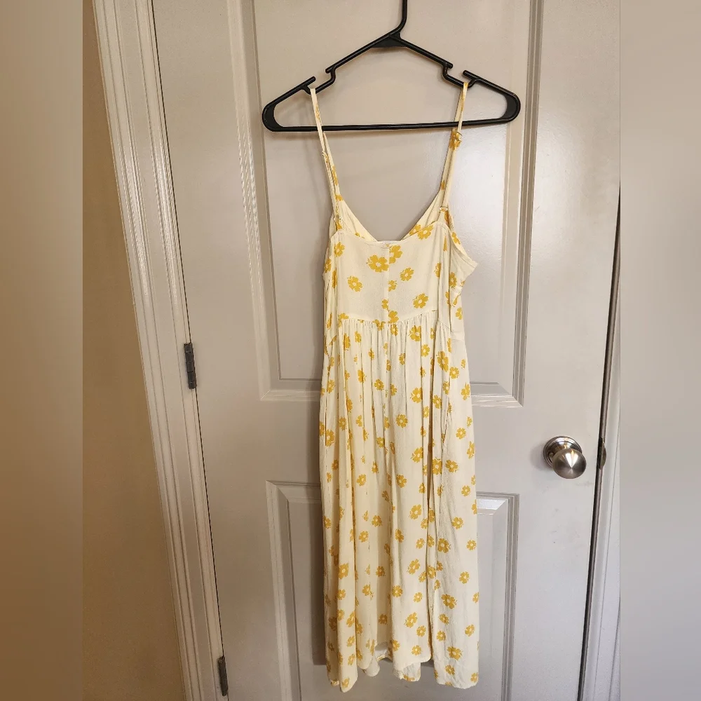 ROLLA'S Yellow Floral Midi Dress - Picture 2 of 3